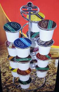 Cups Coffee Pod Carousel Rack Stand holds 16 pods   NEW   FREE 