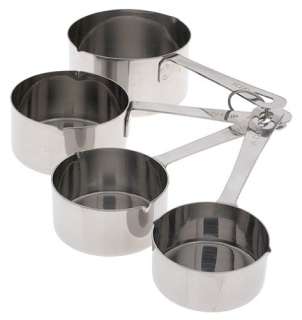 Amco Basic Ingredients Stainless Steel Measuring Cups, Set of 4