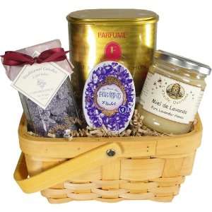 Violets & Lavender Gourmet flavorings French Treats Gift Basket 