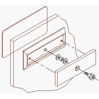 ROFU 21048 Armature Plate Housing for glass doors for 8005 series Dark 