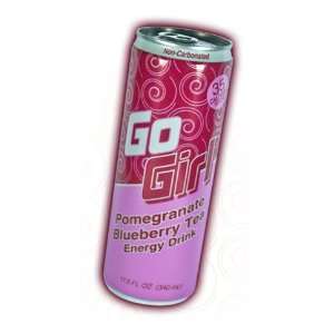  16 Pack   Go Girl Pomegranate Blueberry Tea Energy Drink 