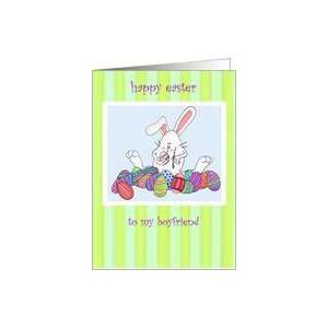  Boyfriend Happy Easter Bunny and Egg Design Card Health 