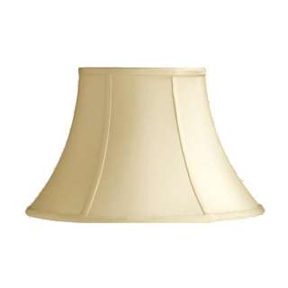   in. Wide Bell Shaped Lamp Shade, Cream, Raw Silk Fabric, Laura Ashley