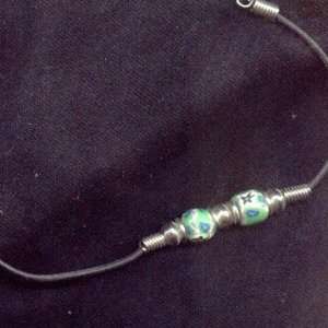  Double Green Bead Bracelet 
