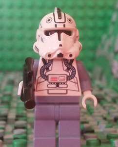 Lego Star Wars Clone Pilot Minifigure W/ Black Head Storm Minifig Gun 