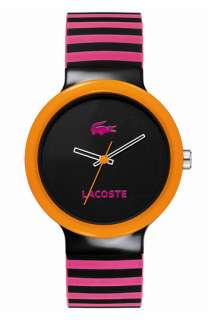 Lacoste Goa Stripe Silicone Strap Watch  