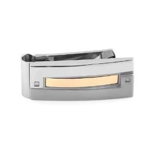 Dolan Bullock Stainless Steel and 18kt Gold with Diamond Money Clip