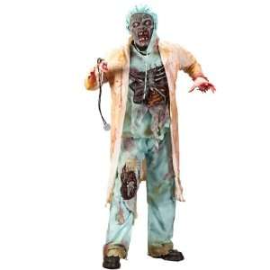 Lets Party By FunWorld Zombie Doctor Teen Costume / Green   Size Teen