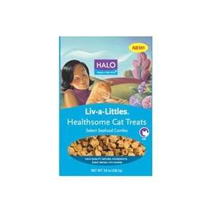  Halo Live A Littles Wholesome Cat Treats Seafood 3 oz Pet 
