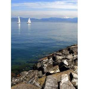  Sailing Boats, Lac Leman, Evian Les Bains, Haute Savoie 