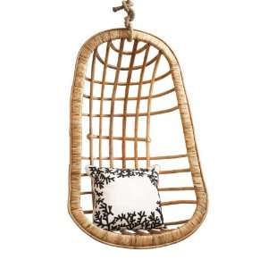Twos Company Hanging Rattan Chair 