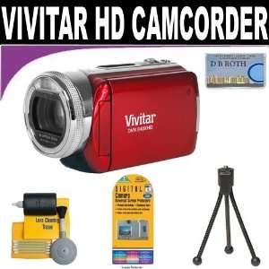 Viviatr DVR840 HD 1080p 8.1 MP 4x Digital Zoom Video Recorder (Red 