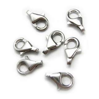 10Pcs 8X4.5mm Sterling Silver Parrot Lobster Clasp  