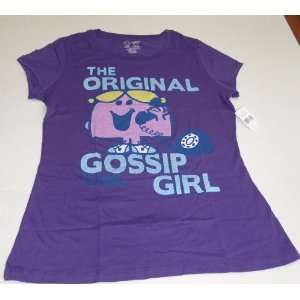 Little Miss The Original Gossip Girl Girls PURPLE T Shirt (XL   15 