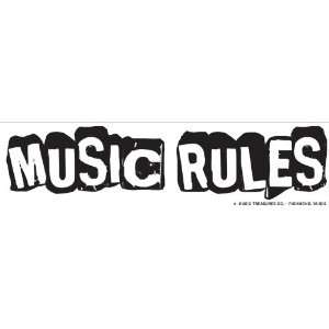  Music Rules Bumper Sticker