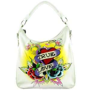  Ed Hardy Ingrid Hobo Bag   White 