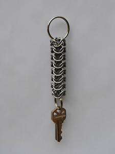 Round Chainmail Keychain from Metal Chain Mail Rings  