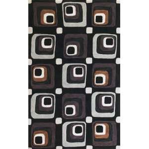  KAS   Milan   2115 Squares Area Rug   5 x 76   Charcoal 