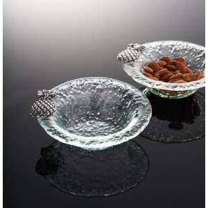 Mud Pie Gifts 150186 Pineapple Glass Condiment Bowl