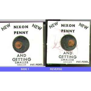  Nixon Penny. Novelty Political Souvenir. Tiny Copper Penny 