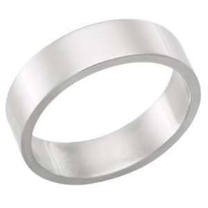  6.0 Millimeters Full Weight Flat Palladium Wedding Band 