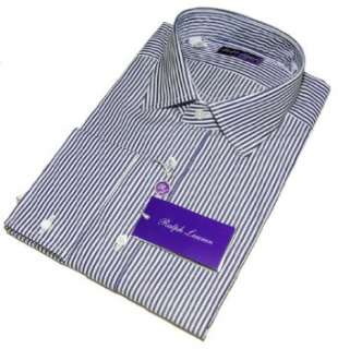  Polo Ralph Lauren Purple Label Mens Blue White Dress Shirt 