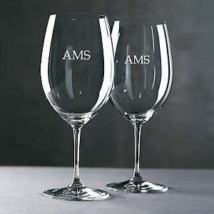 Personalized Riedel Vinum Cabernet/Merlot/Bordeaux Wine Glasses (Block 