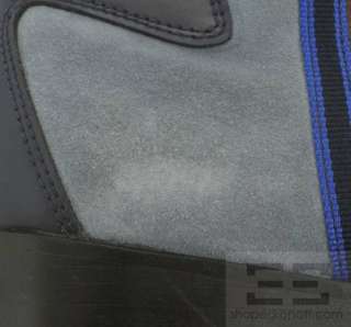  Miu Brown & Blue Leather & Suede Mens Cowboy Boots Size 9.5  