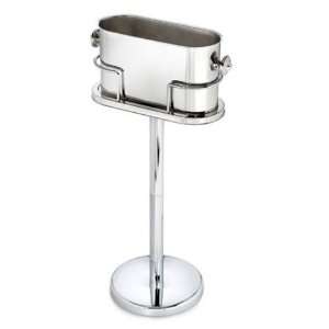  Waterford Stainless Vintage Reagl Ice Bucket & Stand