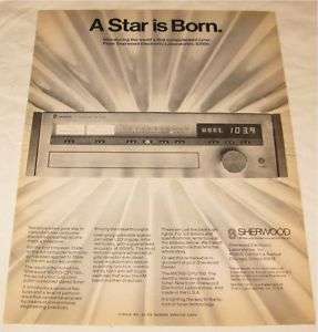 Sherwood Micro/CPU 100 Stereo Tuner PRINT AD 1977  