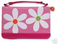 Bible Cover Microfiber Daisy w/ Zipper Pocket Pink LRG 025986822262 