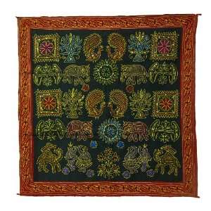  Delightful Indian Tribal Handmade Sari Tapestry Wall 