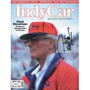 Paul Newman Autographed August 1992 Indy Car Racing Magazine (JSA 