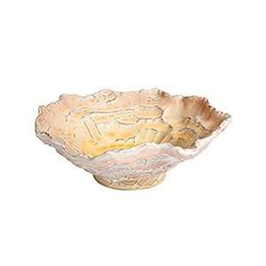  Vietri Organica Small Bowl   Coral/Honey 7.5 In X 3 In 