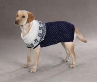 Zack & Zoey Aspen Snowflake Dog Sweater Navy XXS XXL  