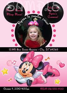 Print Minnie Mouse Party Invitations   Digital fun  