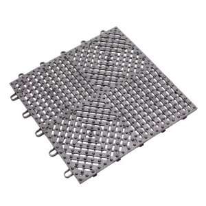  Plastic Floor Mat Non slip Interlocking Floor Tile   Grey 