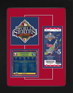 2008 World Series Replica Ticket & Patch Frame   Philadelphia Phillies 