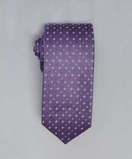 Alara purple dotted narrow silk tie