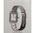   weil diamond and mother of pearl parsifal mini square dial watch