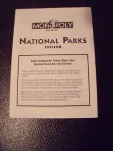 2001 MONOPOLY NATIONAL PARKS EDITION SEALED & NEVER PLAYED 