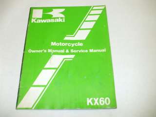 Kawasaki KX 60 KX60 #046 Owners & Service Manual  