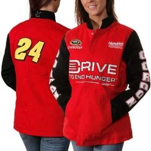   Jeff Gordon Womens Big Number Full Button Jacket   Red Sports