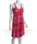 Calvin Klein pink printed knit jersey tank dress style# 318667901