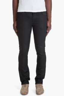 Nudie Jeans Thin Finn Dry Black Coated Jeans for men  