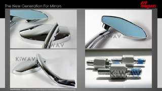 8mm MIRRORS aluminum chrome fit Piaggio  250 400 Vespa LX GT 