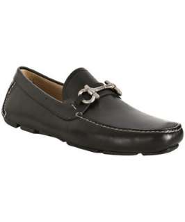 Ferragamo black calf Parigi driving loafers  