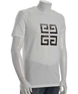 Givenchy white cotton logo crewneck t shirt  