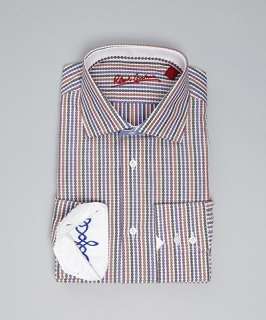 Robert Graham blue link cotton Stitch button front shirt