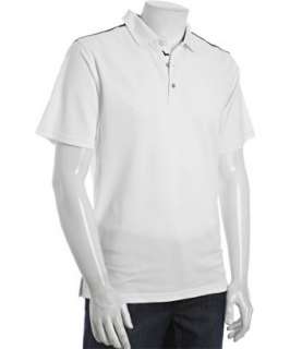 Hawke & Co. white moisture control colorblock polo   